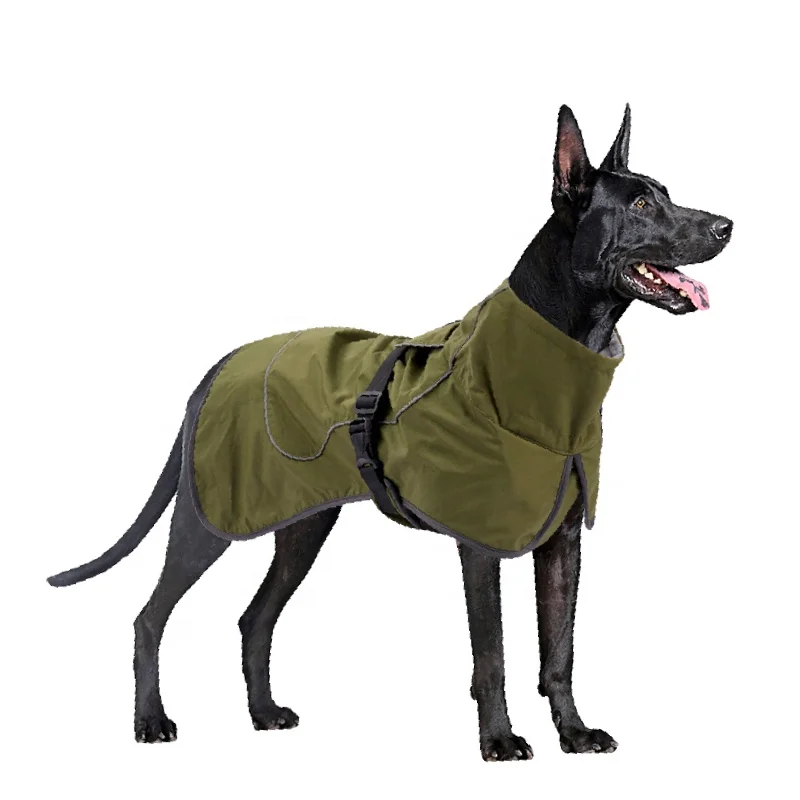 Pet Dog Dog Clothing Padded Cotton Clothing Medium and Large Dogs Waterproof Snow Thickened Warm Dog Coat Clothes Winter