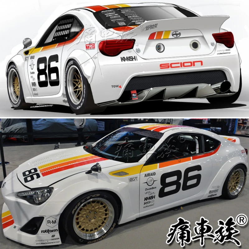 Car stickers FOT Toyota 86 GT86 exterior design race car decoration customized sports decals Vinyl Film Accessories