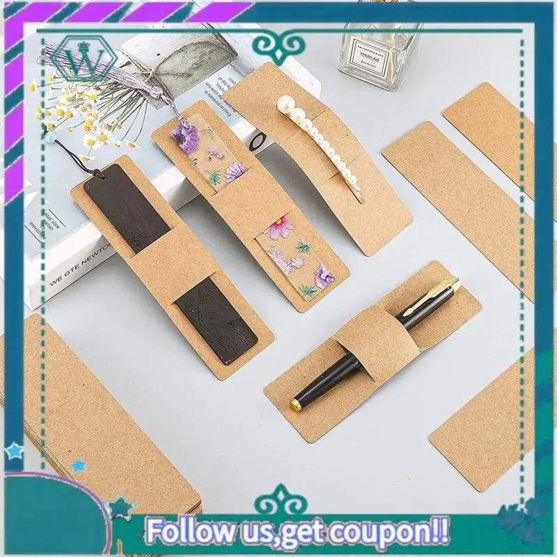 

200 Pcs Bookmark Sleeves Resin Bookmark Holder DIY Bookmarks Blank Display Cards For Bookmark Wrapping Gift Decoration