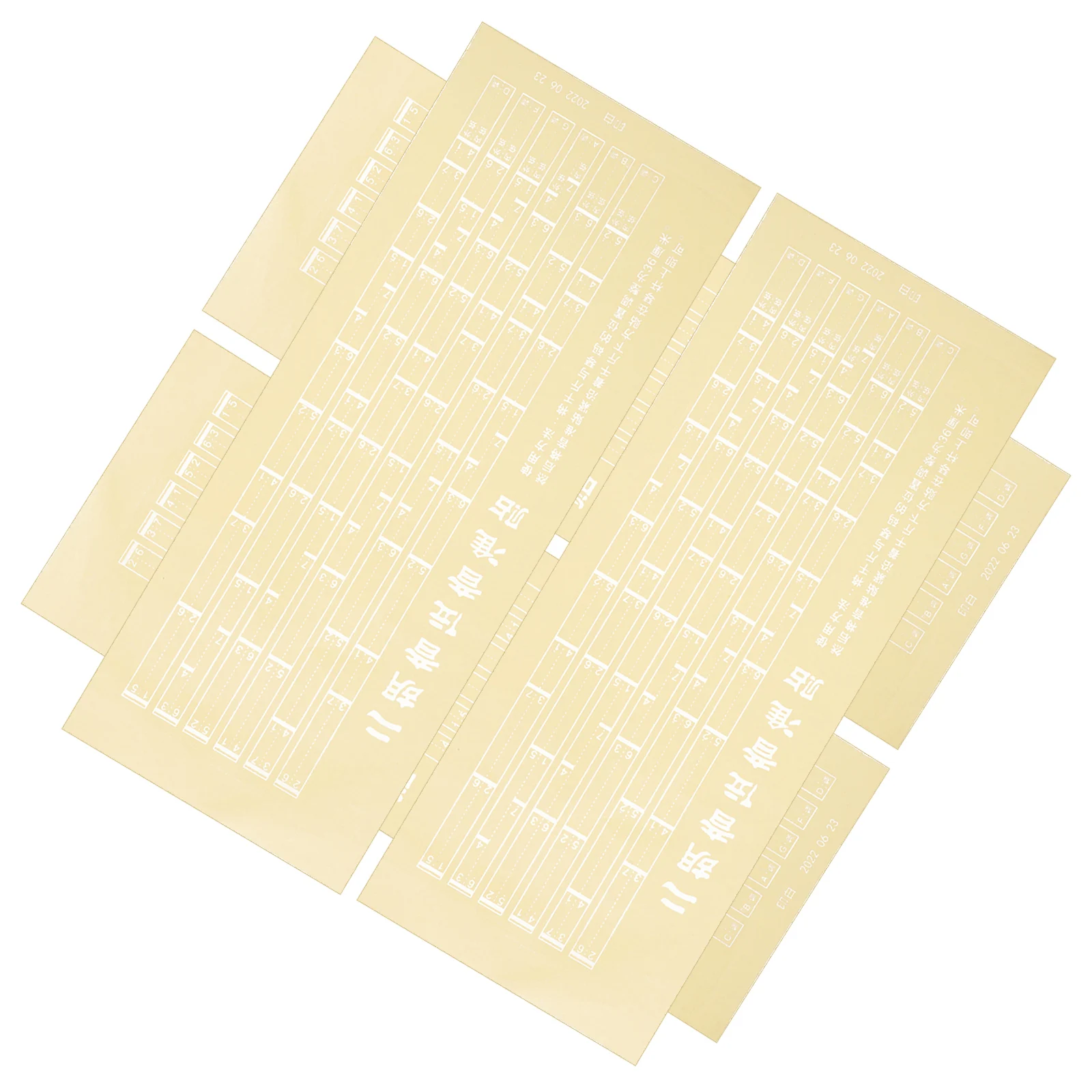 

4pcs Erhu Fingering Stickers Scale Notes Chart Practice Tool for Beginners Kids Lightweight Removable Adhesive Labels