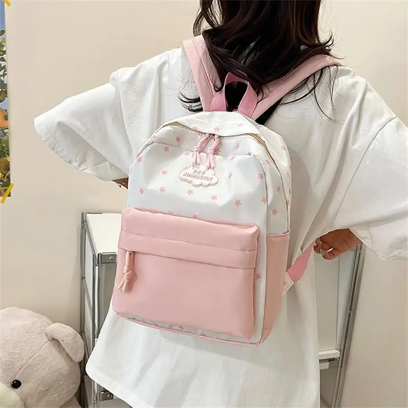 Chic Star Patterns Rucksack Large-capacity Trendy Student School Bag Delicate Fashion Backpack Travel Gear Gifts