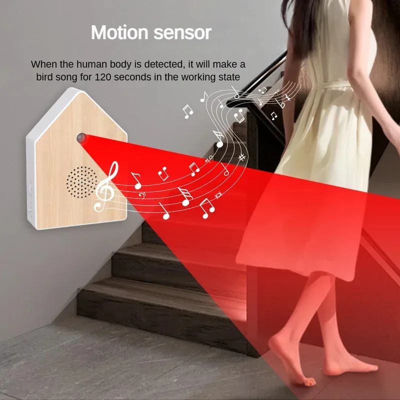 Bird Chirping Sound Box Indoor Ambient Noise Portable Table/Wall Mount Bird Singing Machine for Living Room Bedroom Garden Patio