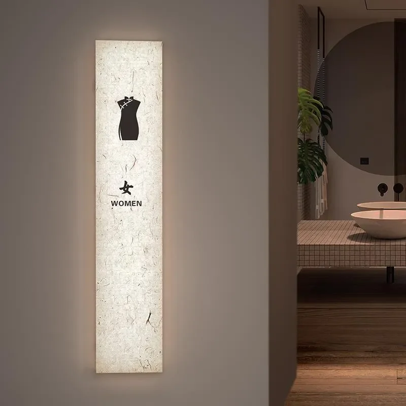 Modern Acrylic Restroom Signage for Men and Women Bathroom Door Plate Hotel Clubhouse Room Number Indicator Luminous Wall