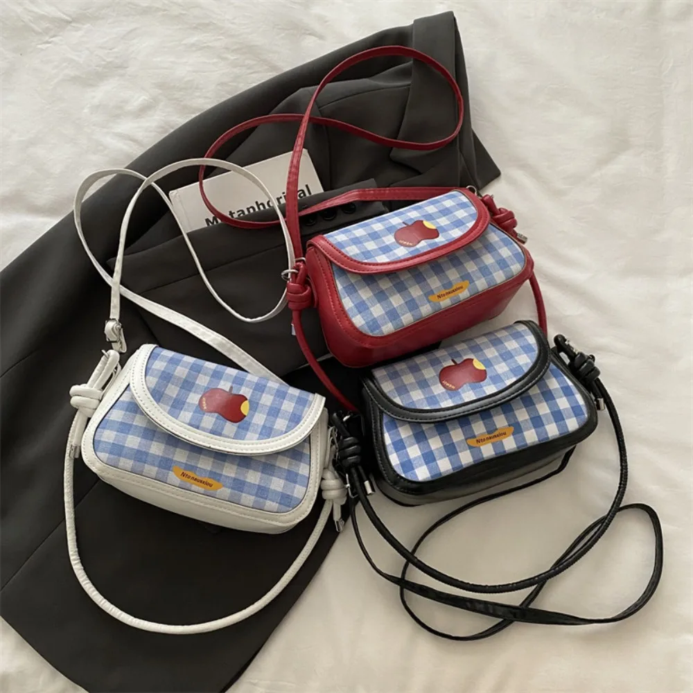 

Versatile Contrast Color Crossbody Bags Fashion Adjustable Strap Handbag Casual Lightweight Flap Bag Women