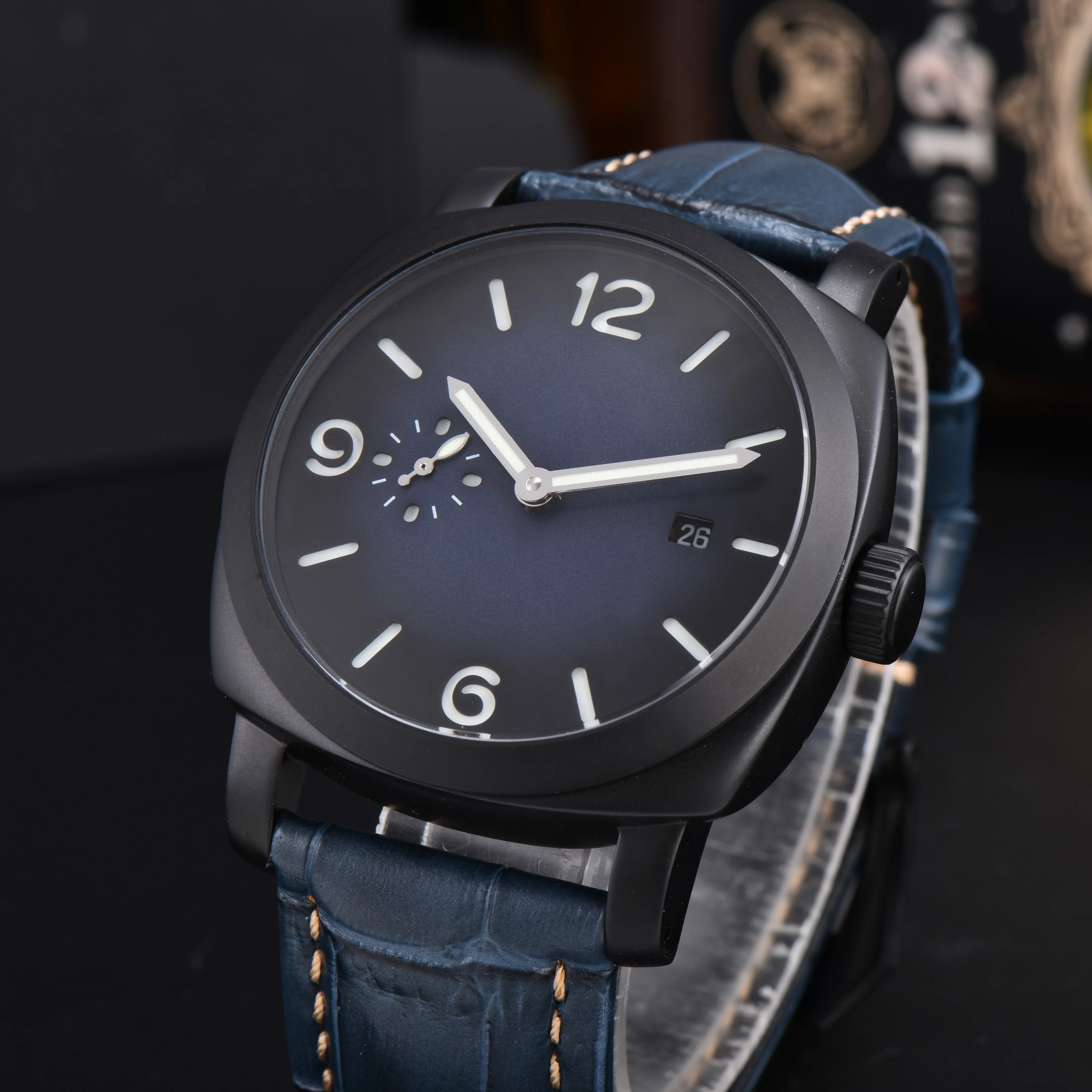 

44 мм автоматические механические часы ST2555 водонепроницаемые часы с сапфировым стеклом светящиеся мужские часы