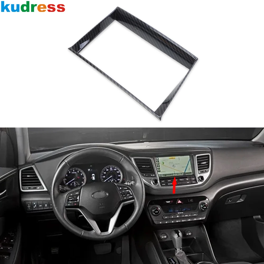 For Hyundai Tucson 2015 2016 2017 2018 Matte Car Center Console Navigation GPS Panel Frame Cover Trim Interior Accessories