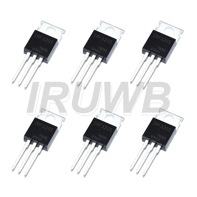 10 peças novo original irf3205 irf3205pbf mosfet mosft 55v 98a 8m ohm para-220
