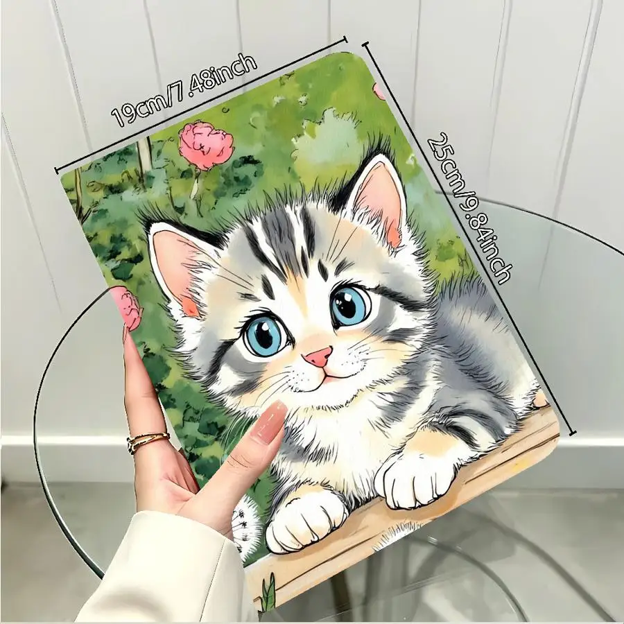 Case for Xiaomi Pad 6s Pro 7 Ultra Pad 5 6 7 8 Pro Redmi Pad SE K Pad 8.8 9.7 12.4 Inch with Pencil Slot Funny White Cat Mow