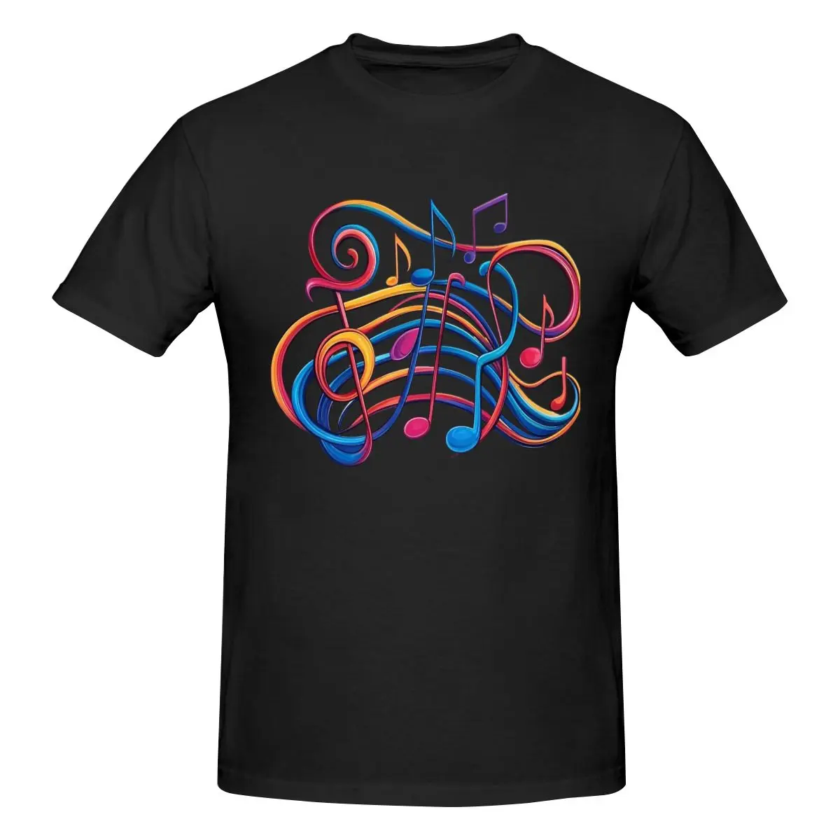 

Funny Musical Color Play Men's T-shirt Printed Tops are loose and slim fit Women's T-shirts