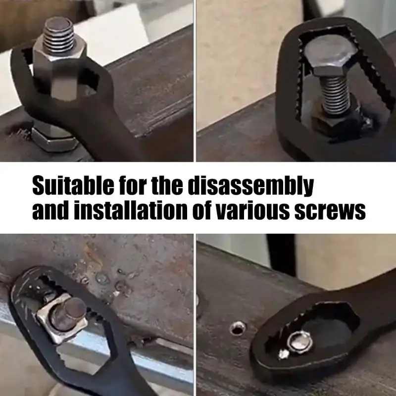 

A2BE Universal SelfTightening Wrench 3Pieces Carbon Steel Construction With Double Head Design For Multiple Size