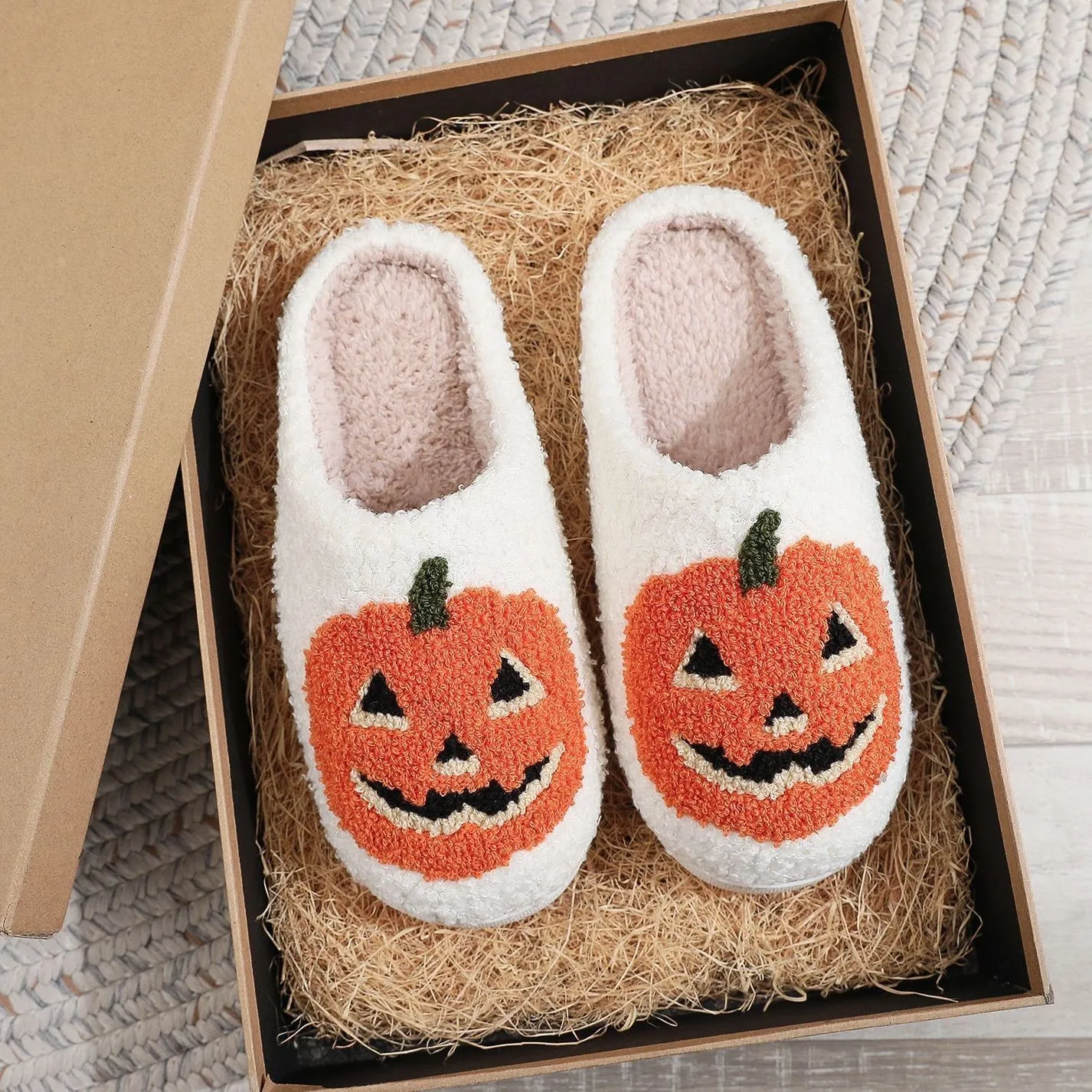 Winter Fluffy Slippers Men Home Funny Halloween Designer Shoes Couple Fuzzy Fur Indoor Fashion Plush Warm Soft Sole Footwear