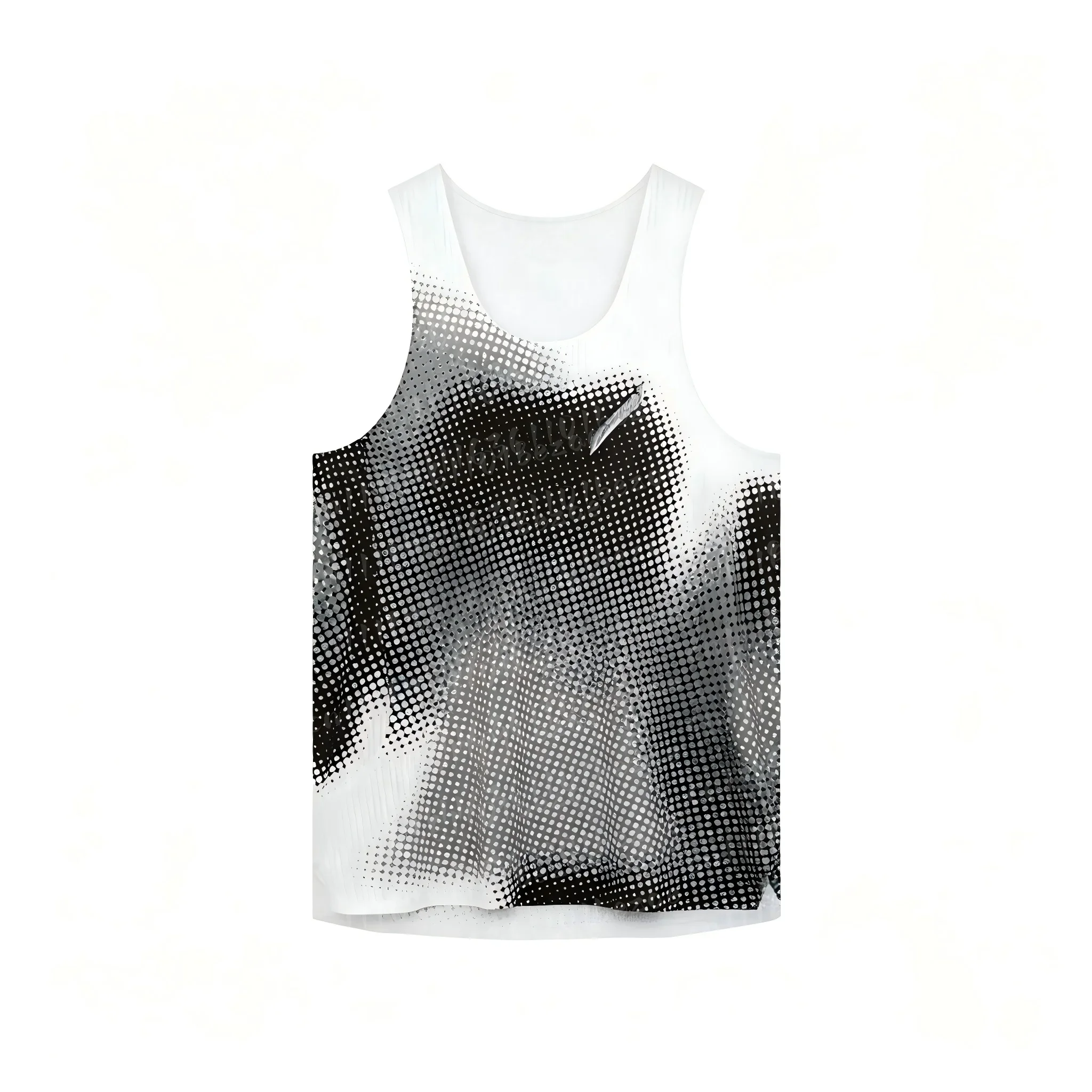 Wellenförmig gestreifte Laufweste, atmungsaktives Mesh-Sportshirt ohne Ärmel, Fitness-Marathon-Schnelltrocknende Trainingsweste für die ganze Familie – Detail 9