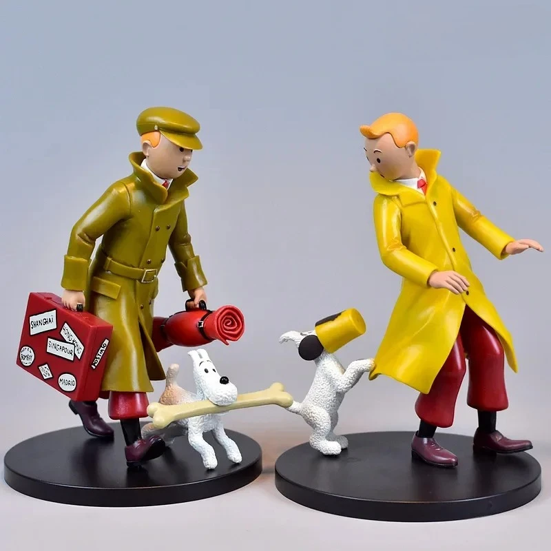 Anime Cartoon Die Abenteuer von TinDupont PVC Actionfiguren Klassische Comic TinMilou Modellspielzeuge Geschenk für Kinder