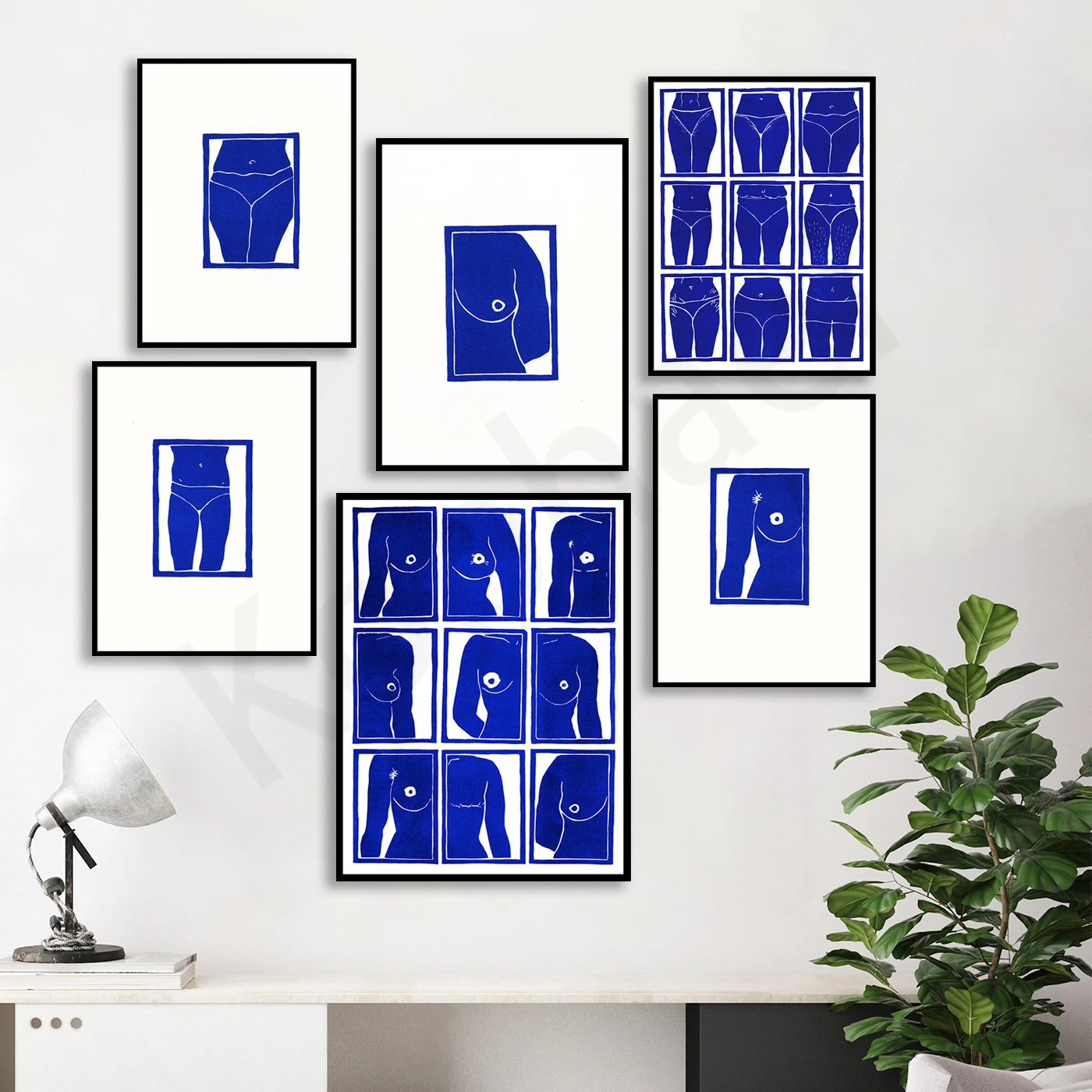 Abstract Human Body Parts Depiction. Gift For Couple. Art Poster For Home Wall Decoration