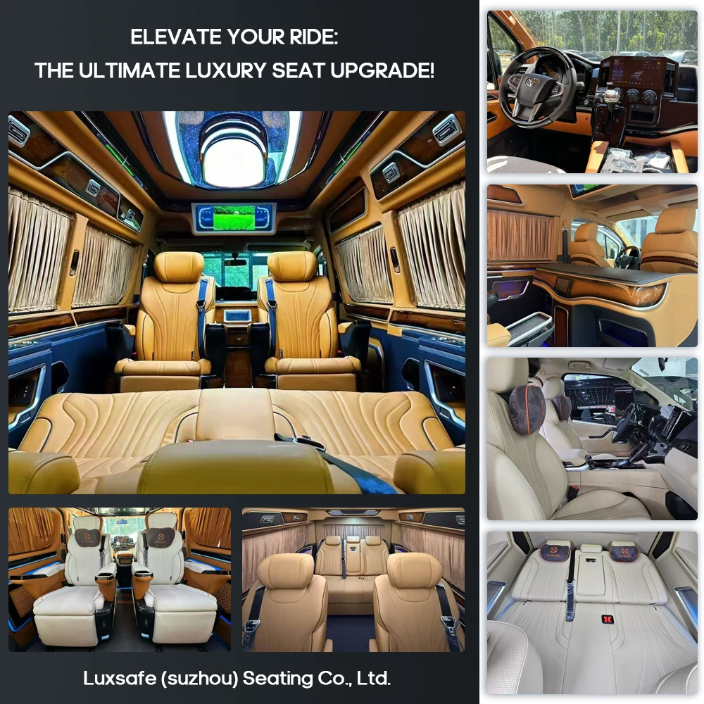 Customized Luxury 3-Seater Car Seat For Business Vehicle Refit & Luxury MPV Interior Modification