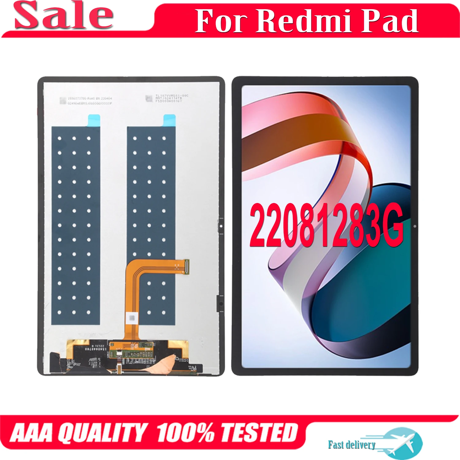 

10.61 Inch For Xiaomi Redmi Pad 22081283G LCD Display Touch Screen Replacement Digitizer Assembly