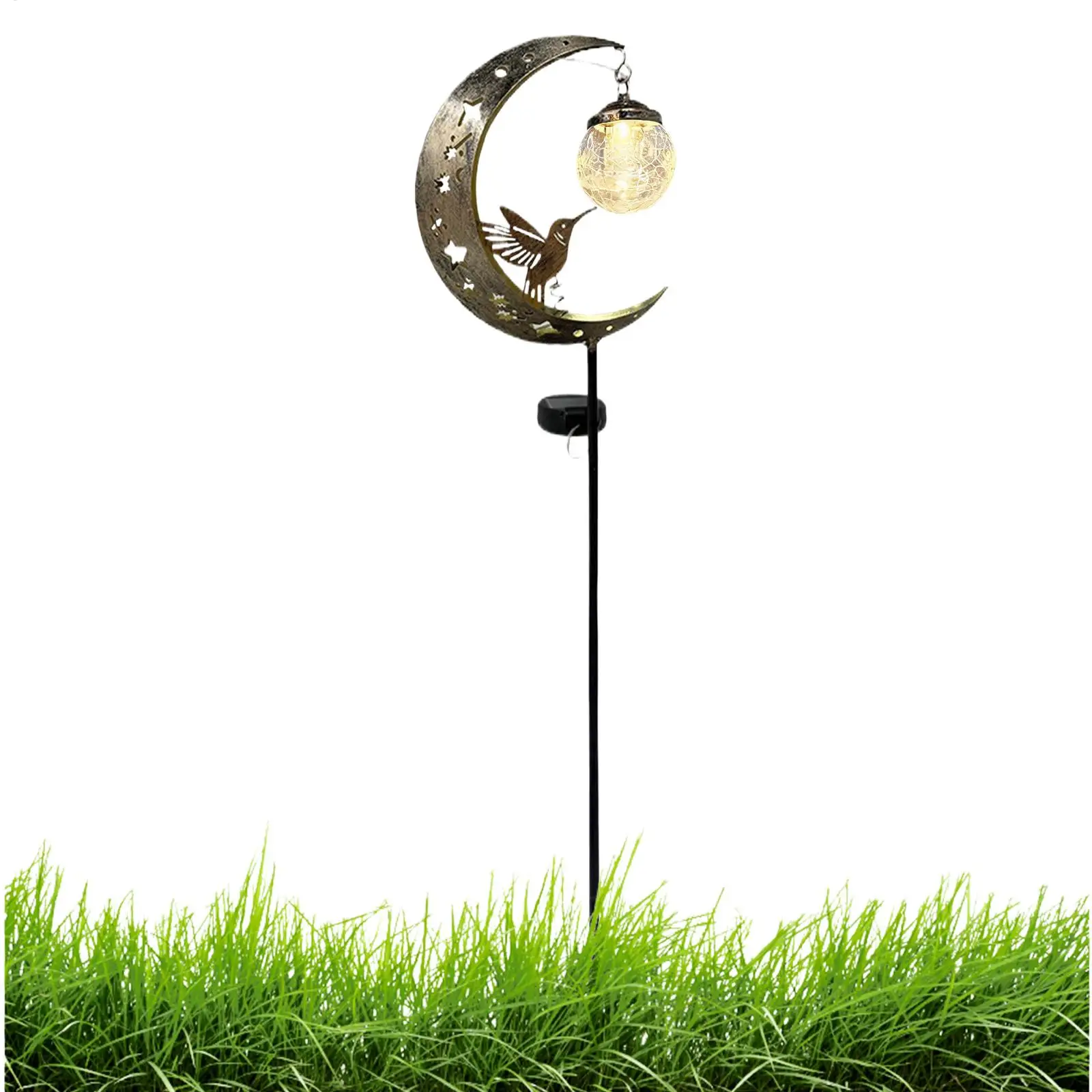 

Hummingbird Moon Solar Lights Moon Hummingbird Decorative Waterproof Statues Solar Lights Outdoor Garden For Yard Patio Outside