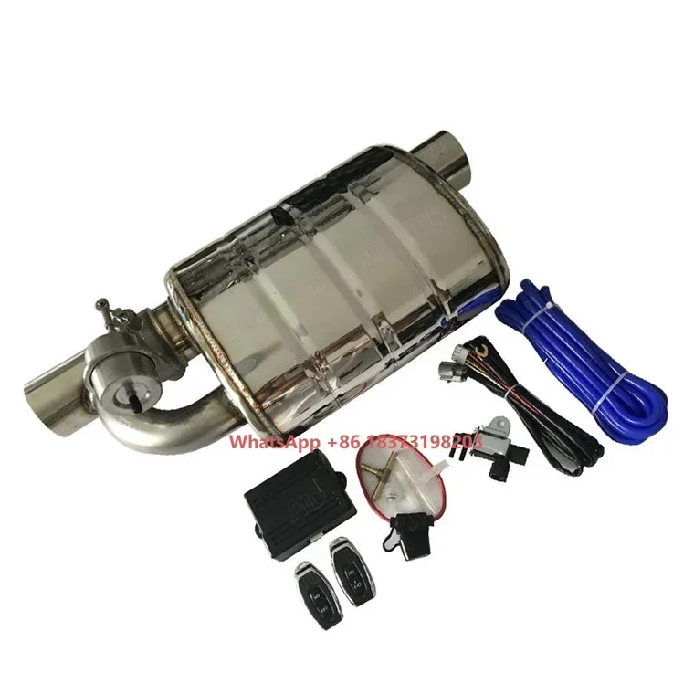 

High Performance Universal Exhaust Muffler Stainless Steel Polished Finish Single Electric Exhaust First Generation