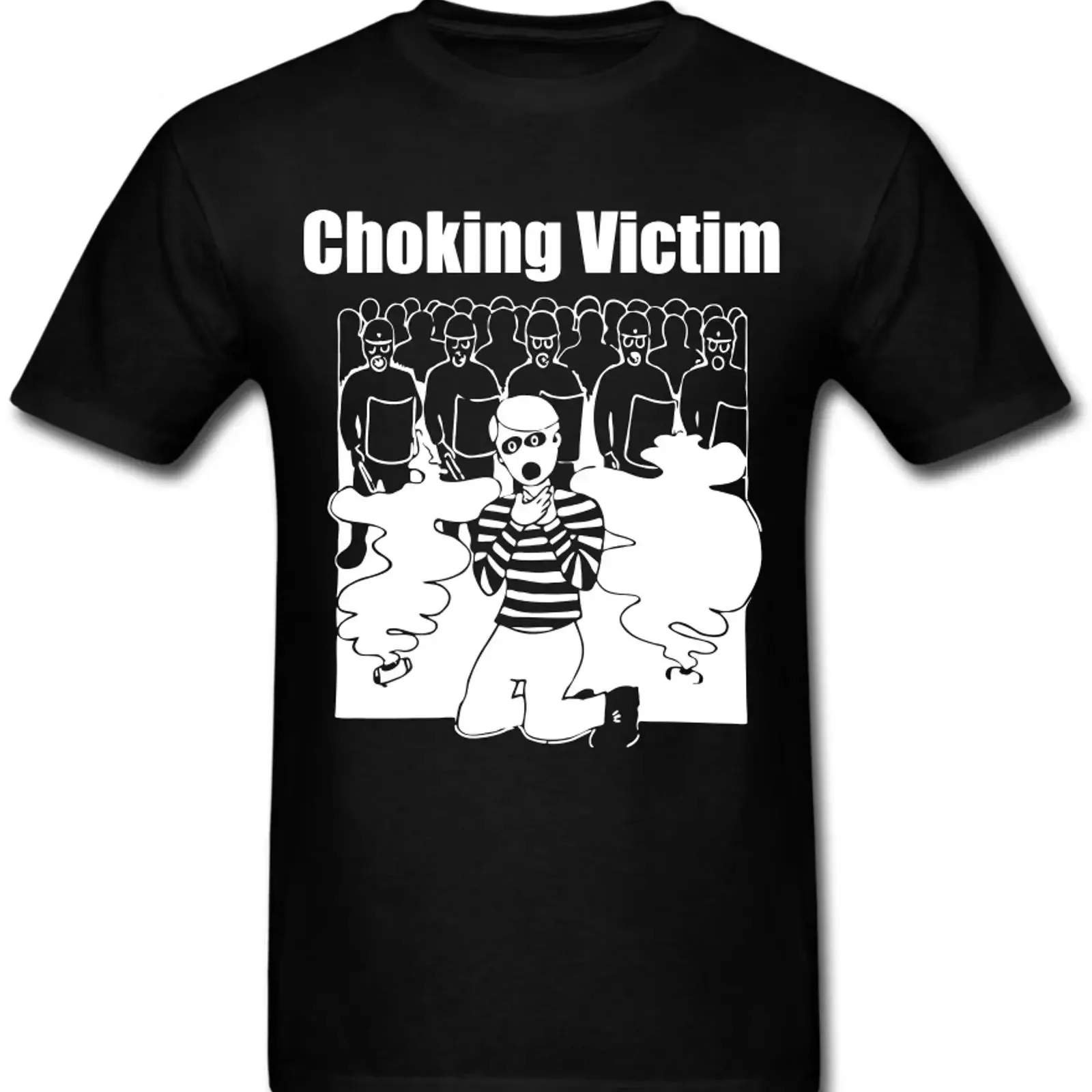 Choking Victim T shirt Hardcore Punk Rock Ska Anarcho vintage Washed Unisex Stylish Versatile Stretched Comfortable Slightly