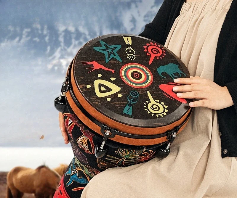 12-Inch professional African drum, lightweight 10-inch tambourine for beginners to play drums