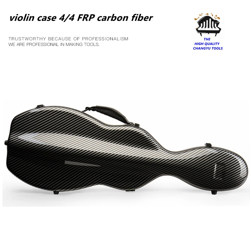 High quality violin case 4/4 FRP carbon fiber black stripe Shape gourd Fashion style violin parts violin accessories