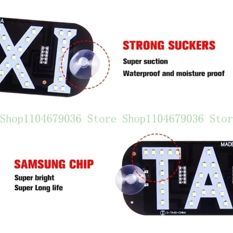 652F LED Light Cab Windscreen Windshield Sign LED Light with Suction Cup
