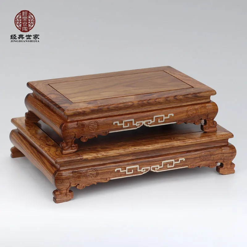 

Rectangle Bonsai Display Pedestal, Vase Decoration, Statue Collection Base, Home, Ming Dynasty Style, Blackwood