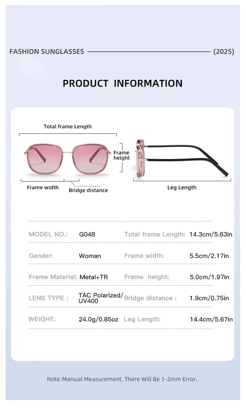 BEMORE Square Prescription Sunglasses For Women Alloy Polarized UV400 Fishing Custom Recipe Optical Glasses