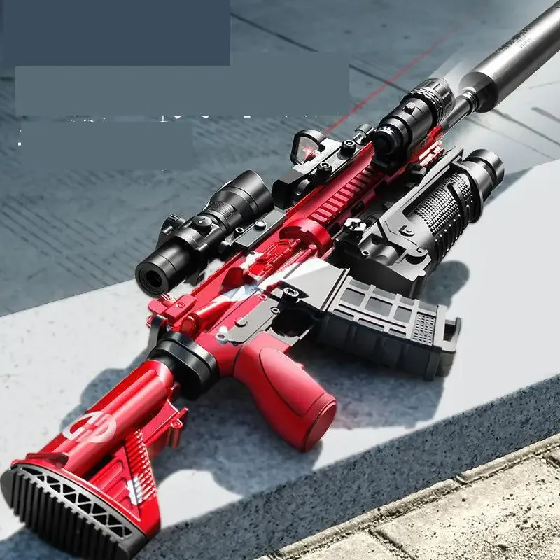 Pistola eléctrica de juguete de bala suave para niños, juguete de rifle de aire para paintball, Bola de agua, CS, M416