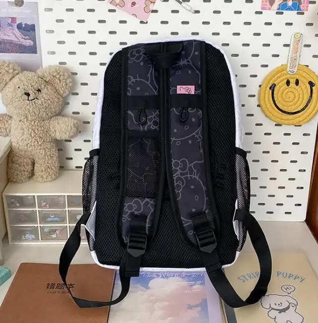 Women\'s Fashion Backpack Schoolbag for Girl Solid Nylon Student School Bag Laptop Backpack Multi-pocket Woman Travel Book Bag