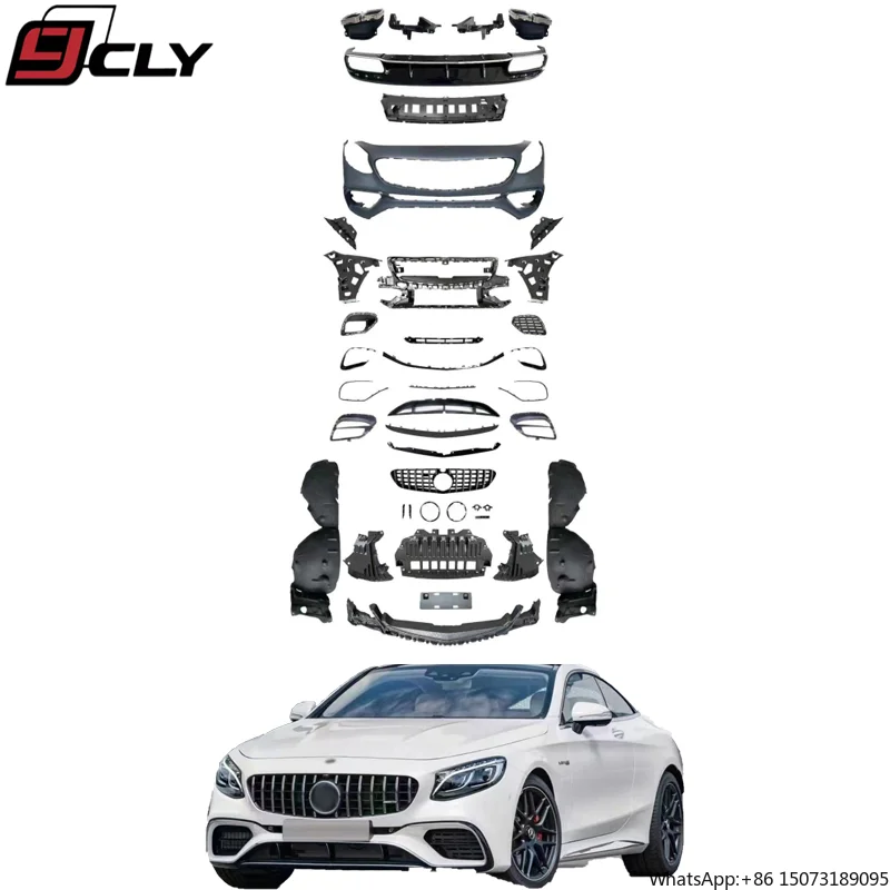 

CLY Высококачественные комплекты кузова автомобиля для S Coupe C217 15-18, обновленный S63, комплект кузова, бампер, крыло, внутренняя решетка, диффузор