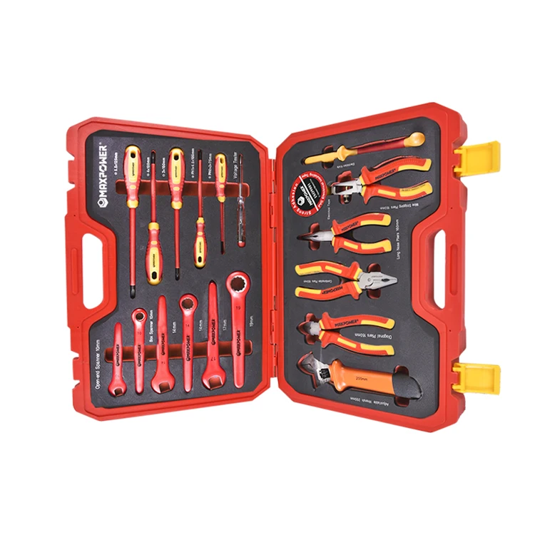 

Maxpower 19 Pcs Insulated Tools Kit Mechanic Tool Box 1000V Electrician Repair Tool