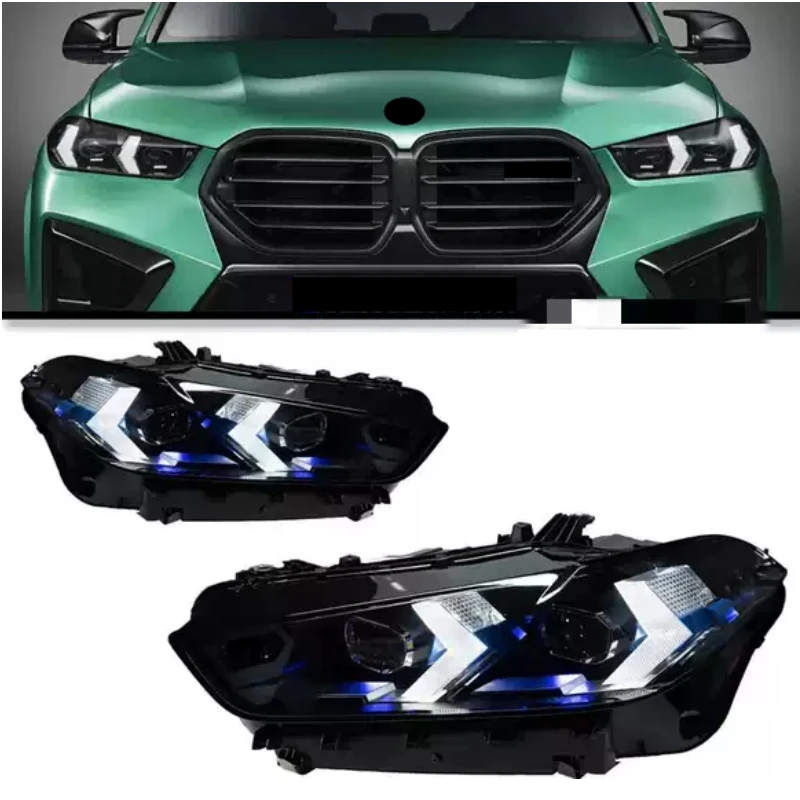 

Фара в сборе для BMW G05 G06 X5 X6 2023-2024: Обновленная лазерная передняя фара G18 G19 с указателем поворота и ДХО