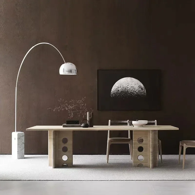 Italian Minimalist Dining Table Designer Tiny House Library Unique Dining Tables Center Multifunction Mesa Comedor Furnitures