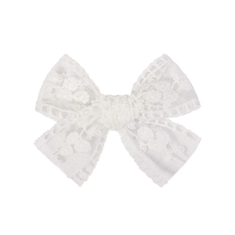 Toddler Baby Girls Hair Bows, Cute Lace Hair Clips Barrettes Fully Lined Hair Accessories