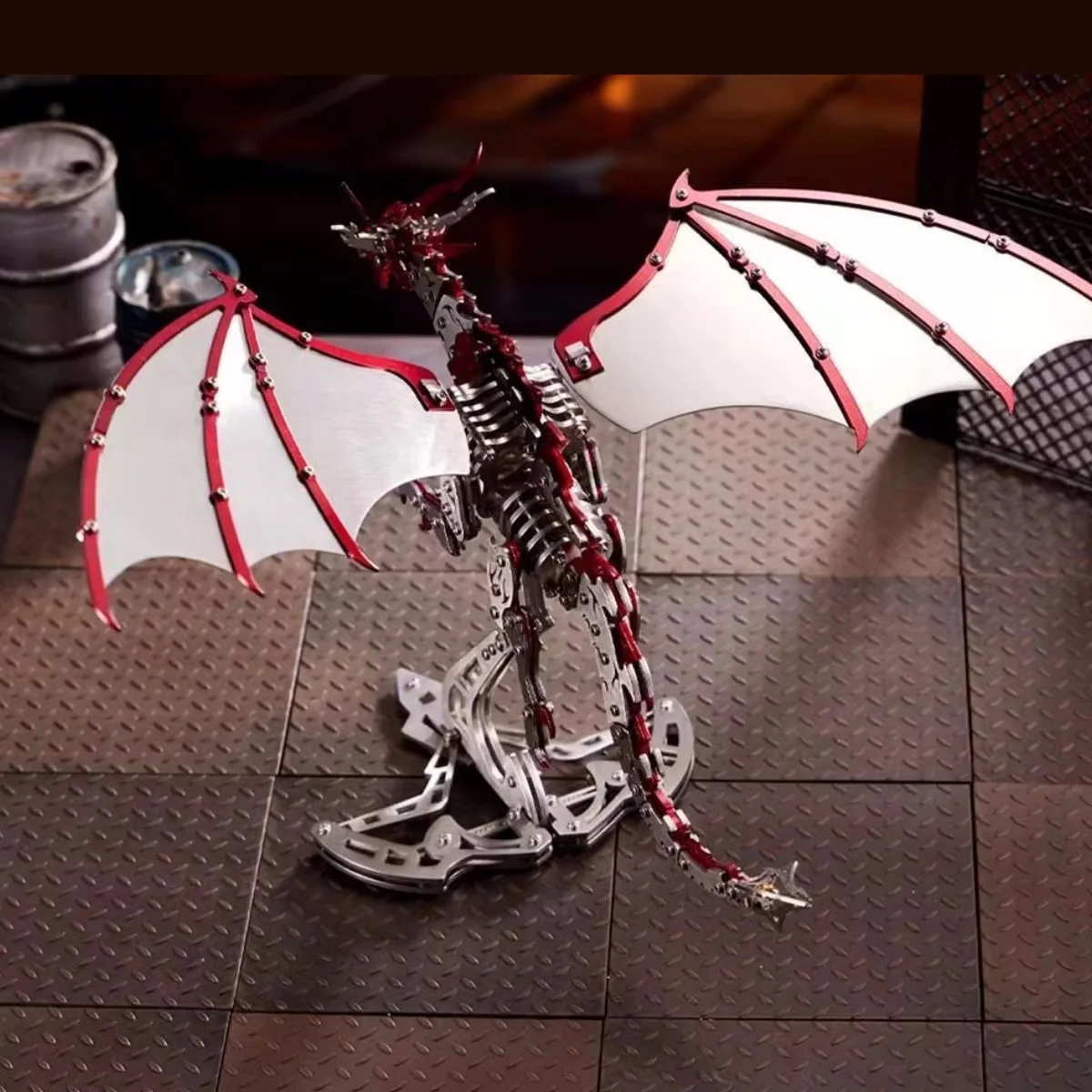 DIY metal Dragon Model Kits 3D Metal Falconry Predator Engineering Assembly Model Handmade Jigsaw Model Toy for Adults