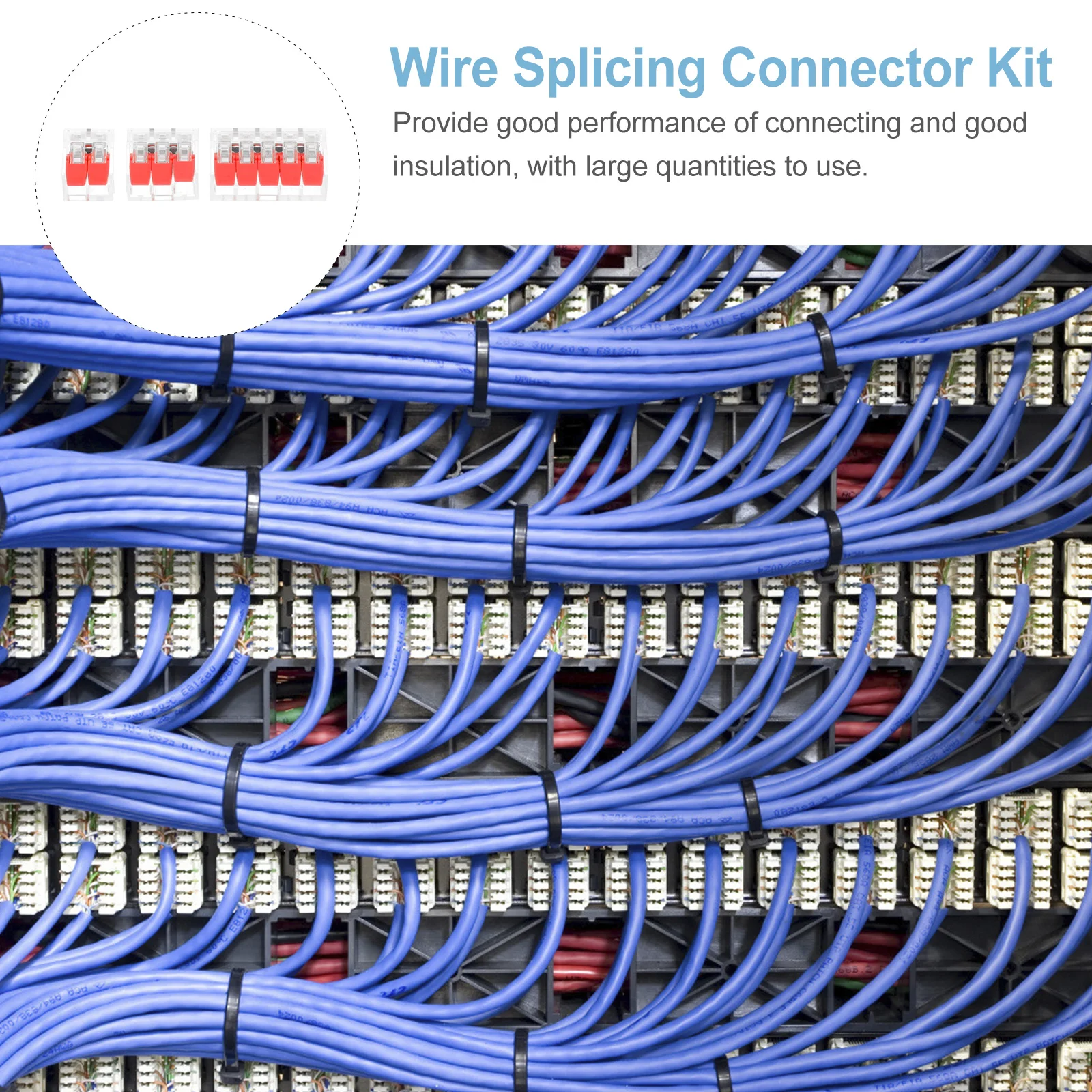 

75pcs Lever Wire Connectors Set Compact Electrical Wiring Connection Splicing Kit For Lighting Fixtures Door Control Equipment