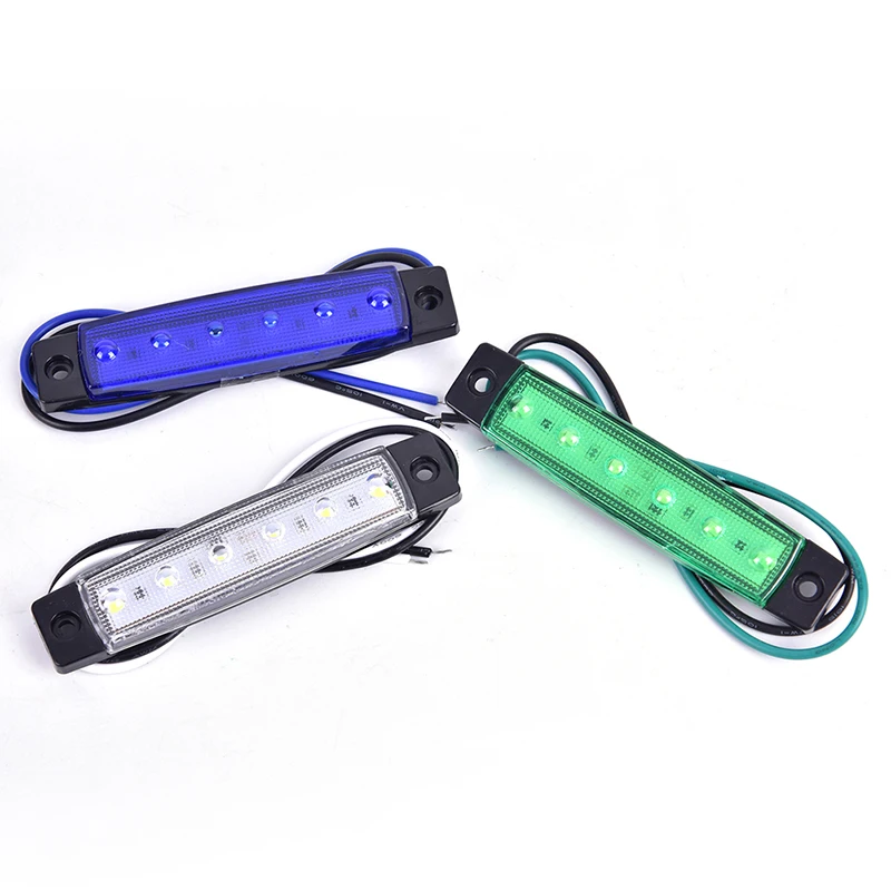 

Оптовая продажа: 1 шт. 12В 6-диодный светодиодный боковой габаритный фонарь для грузовика, задний боковой фонарь для прицепа