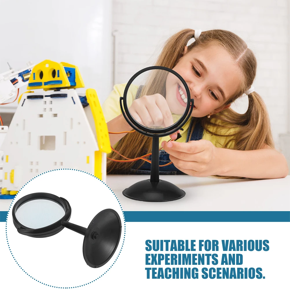 

Concave Lens Mirror Stand Desktop Physics Optical Experiment Glass for Education Experimental
