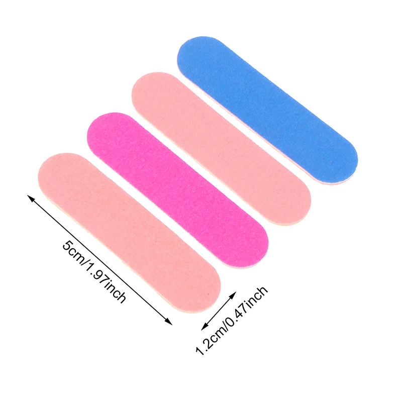 10Pcs Double Side Nail Polish Sanding Disposable Mini Nail File Buffer Strips Grinding Polishing Manicure Care Tools