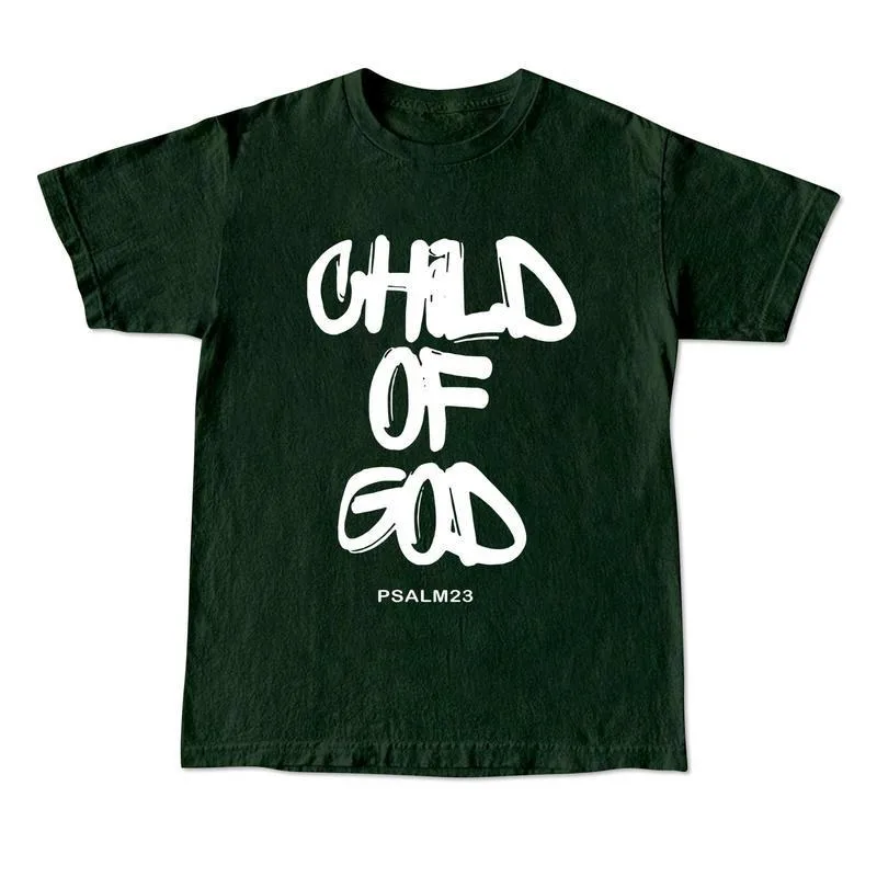 

Christian Faith T Shirt Men Women Unisex Child of God Psalm 23 Bible Verse Graphic Cotton Tee Religious Gift Casual Church Top