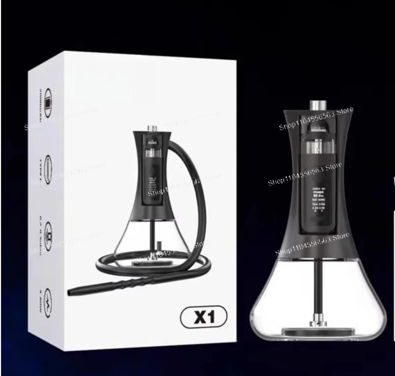 

New Exquisite Electronic Hookah Shisha Set Complete Built-in Rechargeable Lithium Battery Temperature Adjustable