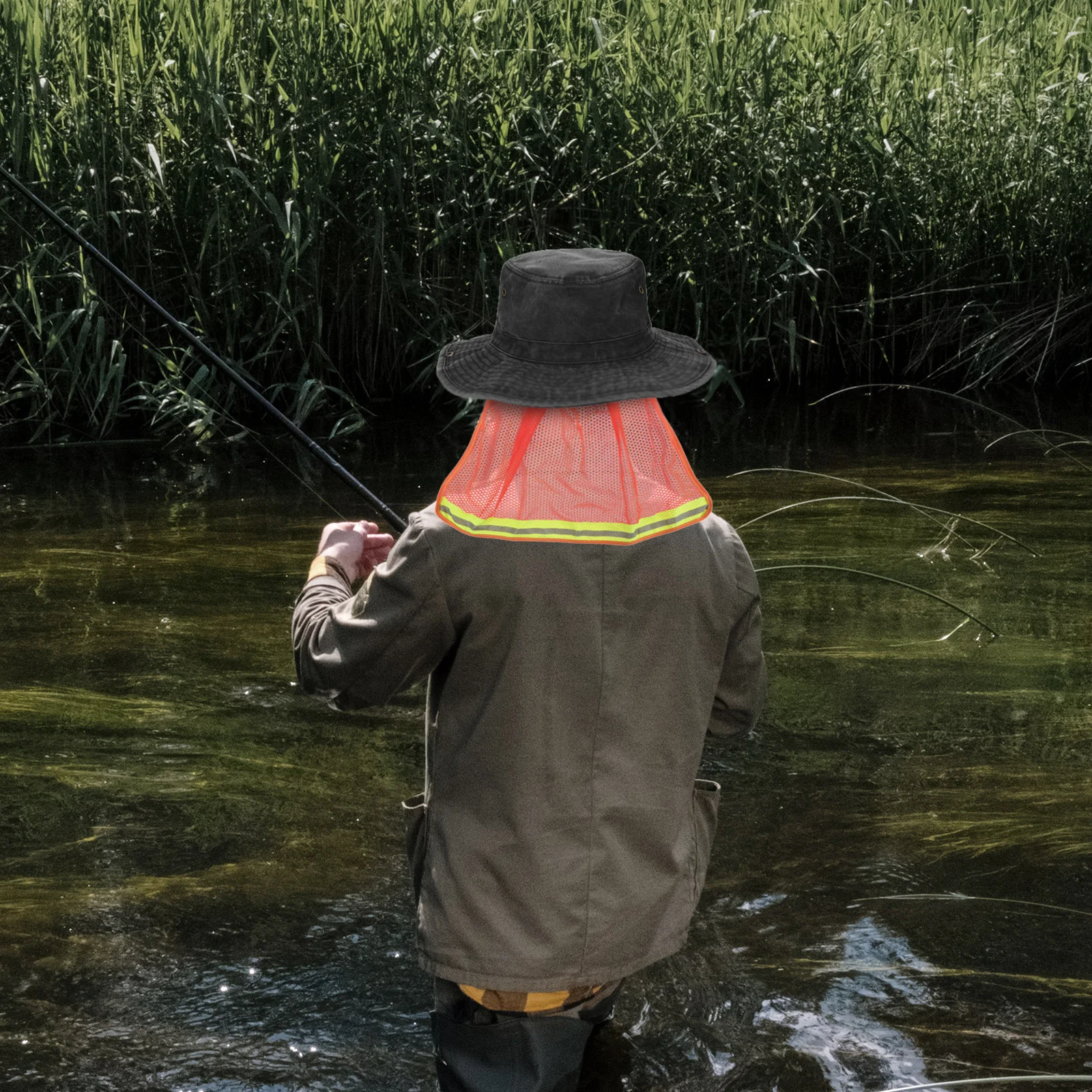 قطعتان من غطاء قبعة واقية من الشمس، قبعة صلبة للرقبة، قناع تبريد، غطاء أمان للحماية من الأشعة فوق البنفسجية، تصميم التنفس