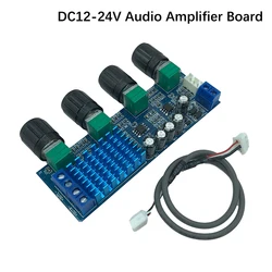 XH-M577 Digital Power Amplifier Board TPA3116D2 Audio Amplifier Board 12-24V Op Amp High Power Tone Board 80Wx2 Two Vocal Tract