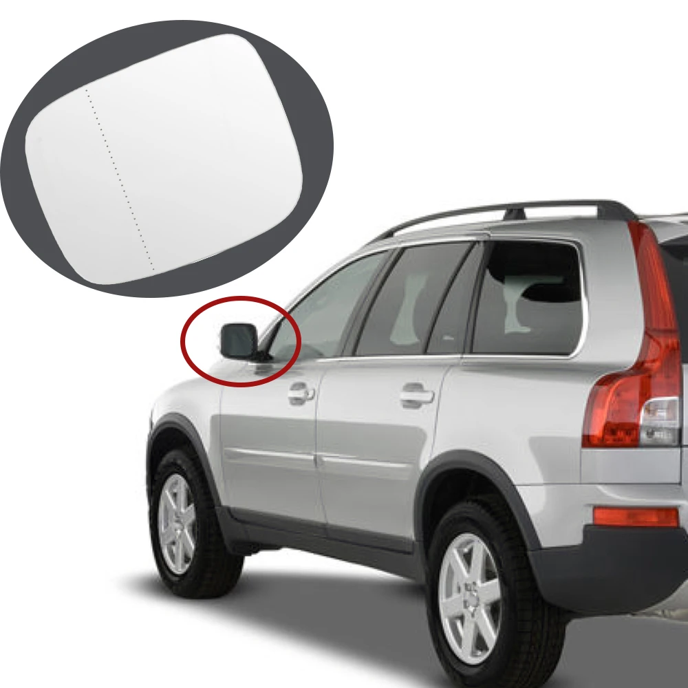 Heated Side Mirror Glass Door Wing Rearview Mirror for Volvo XC70 2009-2016 XC90 2007-2011 30716137 30716138 