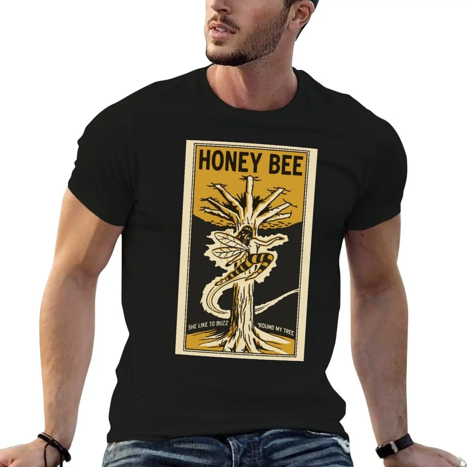 Dancer Woman Dusk Honey Bee T-Shirt Aesthetic clothing quick drying oversized graphic tee blanks slim fit t shirts for men