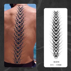 New Totem Back Spine Herbal Juice Tattoo Stickers Cool Temporary Fake Tattoos Men Semi-permanent Waterproof Tatuajes Temporales
