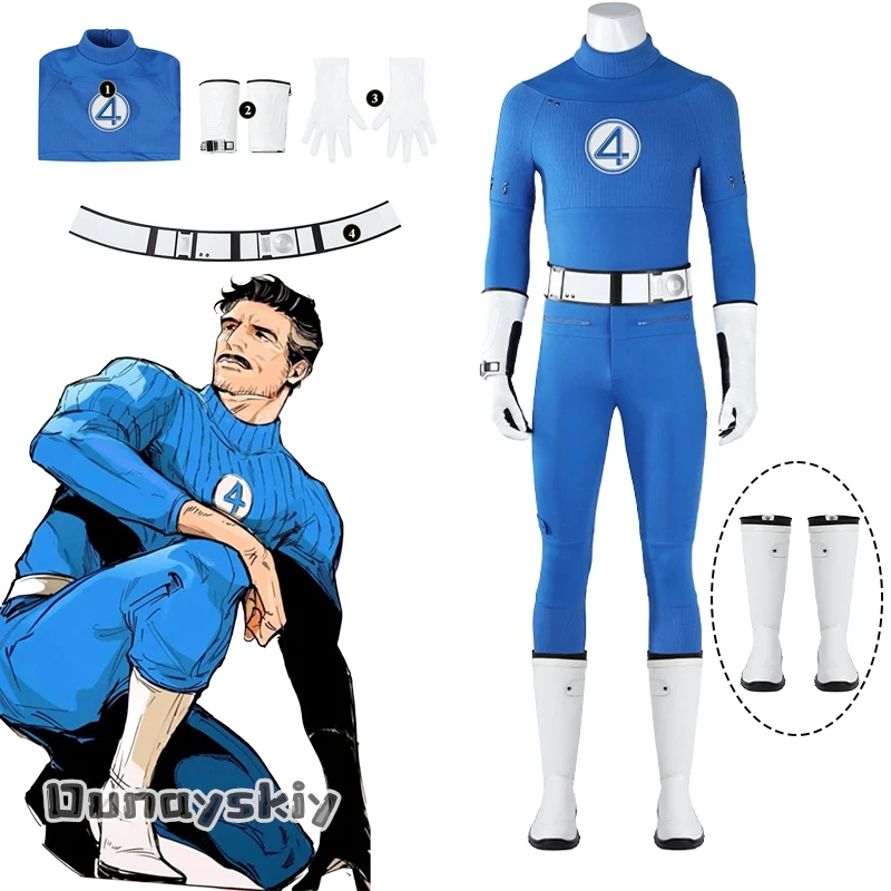 

Adult Child Movie Fantastic Cosplay Four Costume Hero Party Bodysuit Jumpsuit Shoes Anime Halloween Carnival Suit Role-playing