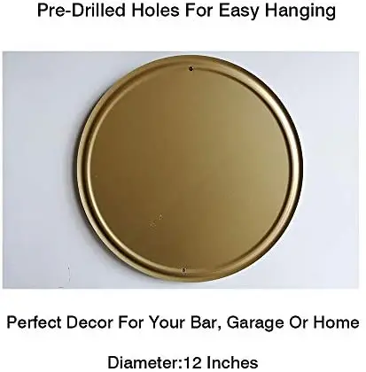Modern Retro Tin Sign Round Metal Poster- Darts Bullseye Easy in Easy Out - ! for Shop/Bar/Club/Cafe/Home/Wall Decor