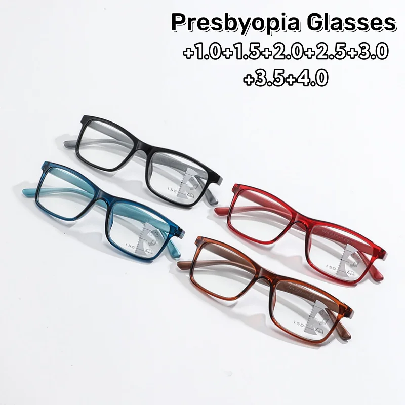 

Progressive Multifunctional Multifocal Reading Glasses Versatile Anti-blue Light Glasses for Both Near and Far Use +1.0 To +4.0